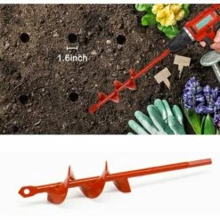 BAICCCF Mèche Pour Tarière, Planteur Rapide De Greffe De Plantes, Foret En Spirale Pour Bulbes,tulipes,fleurs D'iris,compostage De Fleurs, Parapluie, Perceuse Hexagonale 3/8" (4 Cm X 22 Cm Et 50 étiquettes) 9 BAICCCF Mèche Pour Tarière, Planteur Rapide De Greffe De Plantes, Foret En Spirale Pour Bulbes,tulipes,fleurs D'iris,compostage De Fleurs, Parapluie, Perceuse Hexagonale 3/8" (4 Cm X 22 Cm Et 50 étiquettes) -Tarière motorisée Soldes 60740490 5
