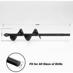 BAICCCF Mèche Pour Tarière 4 Cm X 22 Cm, Foret En Spirale De Jardin, Jardinière En Spirale Pour La Plantation, Tarière à Bulbe De Fleur Rapide Pour Perceuse à Entraînement Hexagonal De 3/8". 7 BAICCCF Mèche Pour Tarière 4 Cm X 22 Cm, Foret En Spirale De Jardin, Jardinière En Spirale Pour La Plantation, Tarière à Bulbe De Fleur Rapide Pour Perceuse à Entraînement Hexagonal De 3/8". -Tarière motorisée Soldes 60740501 3