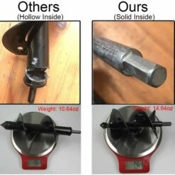 BAICCCF Mèche Pour Tarière 8cm X18cm Pour La Plantation De Forets En Spirale à Double Lame à Arbre Solide Pour La Plantation De Plantes à Bulbe Et De Plantes à Massif Foret Pour Perceuse à Entraînement Hexagonal De 3/8" -Tarière motorisée Soldes 60740621 5