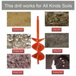 BAICCCF Mèche Pour Tarière 8 Cm X 30 Cm Pour Planter Un Foret En Spirale à Double Lame à Arbre Solide Pour La Plantation De Plantes à Bulbe -Tarière motorisée Soldes 60740772 3