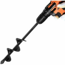 BAICCCF Mèche Pour Tarière 4 Cmx 22cm, Foret En Spirale De Jardin, Jardinière En Spirale Pour La Plantation, Tarière à Bulbe De Fleur Rapide Pour Perceuse à Entraînement Hexagonal De 3/8".