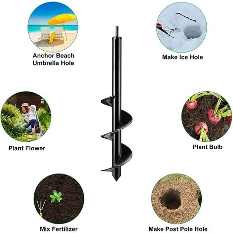 BAICCCF Mèche Pour Tarière 8 Cm X 30 Cm, Jardinière Rapide Pour Planter Des Bulbes De Fleurs Et De La Literie 4 BAICCCF Mèche Pour Tarière 8 Cm X 30 Cm, Jardinière Rapide Pour Planter Des Bulbes De Fleurs Et De La Literie – Image 4