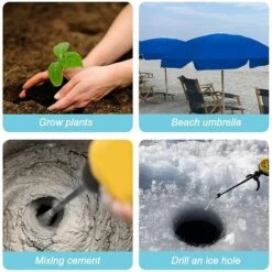 BAICCCF Mèche Pour Tarière 8 Cmx 3 Cm Pour La Plantation D'un Arbre Solide Et D'un Foret Triangulaire Plus Solide Pour La Plantation De Plantes à Bulbe -Tarière motorisée Soldes 60740921 5