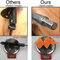 BAICCCF Mèche Pour Tarière 8 Cmx 18cm Pour La Plantation De Forets En Spirale à Double Lame à Arbre Solide Pour La Plantation De Plantes à Bulbe Et De Plantes à Massif Foret Pour Perceuse à Entraînement Hexagonal De 3/8" -Tarière motorisée Soldes 60740923 4