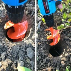 BAICCCF Mèche Pour Tarière 8 Cmx 18cm Pour La Plantation De Forets En Spirale à Double Lame à Arbre Solide Pour La Plantation De Plantes à Bulbe Et De Plantes à Massif Foret Pour Perceuse à Entraînement Hexagonal De 3/8" -Tarière motorisée Soldes 60740923 5