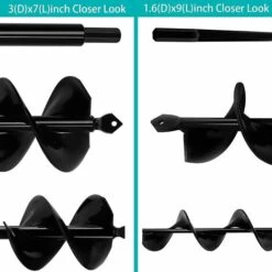 BAICCCF Mèche Pour Tarière 8 Cm X 18 Cm Et 4 Cm X 22 Cm Spirales Intensives Arbre Solide Foret En Spirale Robuste Pour La Plantation De Plantes à Bulbe Pour Plantes à Massif Pour Perceuse Hexagonale 3/8" -Tarière motorisée Soldes 60740929 3