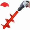 BAICCCF Mèche Pour Tarière 8 Cm X 30 Cm Pour La Plantation,tarière De Jardin Facile, Foret En Spirale, Outils à Main De Jardinage Rapide Pour Planter Des Bulbes, Literie, Fleurs De Compostage, Tarière Pour Perceuse Hexagonale 3/8"(rouge)