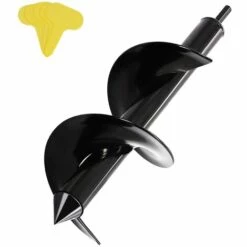 BAICCCF Mèche Pour Tarière, Outils à Main De Jardinage, Greffe De Plantes, Bulbes D'iris De Fleurs, Tulipes, Kit De Jardinière Rapide En Spirale, Perceuse à Tarière – Perceuse Hexagonale 3/8" (8 Cm X 30 Cm Et 50 étiquettes)