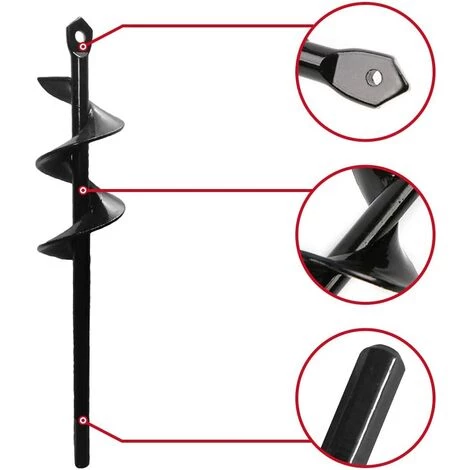 AOUGO 2 Pièces Mèche Jardin Tarière, Outil Creuser Trou Terre Gants Outil De Jardinage Pour Faire Trou Planter Des Arbres, Arbustes, Culture Profonde Fleurs Bulbes Miniatures, Ø 80+ Ø 40 Mm 2 AOUGO 2 Pièces Mèche Jardin Tarière, Outil Creuser Trou Terre Gants Outil De Jardinage Pour Faire Trou Planter Des Arbres, Arbustes, Culture Profonde Fleurs Bulbes Miniatures, Ø 80+ Ø 40 Mm – Image 2