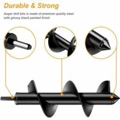 DONTODENT Jardin Tarière Ø 80 Mm, Outil De Plantation Pratique, Foret Professionnel Planteuse De Perçage à Arbre Hex Bulbe à Fleurs (80 X 250mm) (Noir) 7 DONTODENT Jardin Tarière Ø 80 Mm, Outil De Plantation Pratique, Foret Professionnel Planteuse De Perçage à Arbre Hex Bulbe à Fleurs (80 X 250mm) (Noir) -Tarière motorisée Soldes 60939543 3