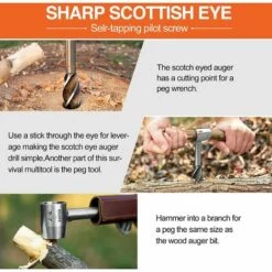 DONTODENT Vis Clé à Tarière à Main, Clé à Tarière à Main, Outil De Survie Outil De Survie, Mèche à Tarière En Bois Scotch Eye -Tarière motorisée Soldes 60964020 3