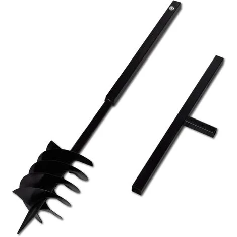 SUPERMARKET Tarière De Sol Avec Manche 180 Mm Et Tube D'extension 5 M Acier 3 SUPERMARKET Tarière De Sol Avec Manche 180 Mm Et Tube D'extension 5 M Acier – Image 3