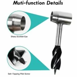 SINCèREETALI Outil De Survie Bushcraft, Foret à Tarière, Tarière à Bois Scotch Eye, Clé à Main, Perceuse à Bois Et Perceuse Manuelle Multi-outils Pour Camping, Survivant, Randonneurs, Bushcraft Et Randonnée En Plein Air. -Tarière motorisée Soldes 63817142 3