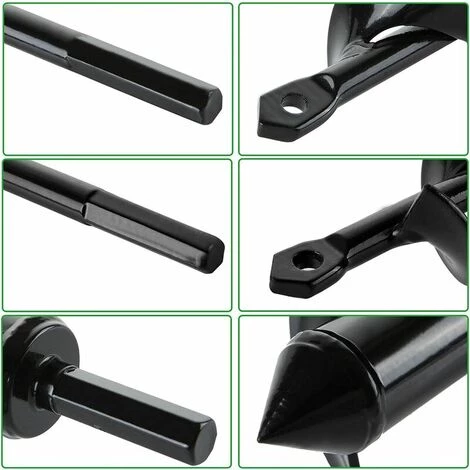 SINCèREETALI Foret De Jardin 2PCS ? 80mm × 300mm + ? 40mm × 220mm Tarière De Jardin En Spirale Avec Gants De Jardinage - Creusage Rapide De Trous - Outil De Plantation Pratique 5 SINCèREETALI Foret De Jardin 2PCS ? 80mm × 300mm + ? 40mm × 220mm Tarière De Jardin En Spirale Avec Gants De Jardinage - Creusage Rapide De Trous - Outil De Plantation Pratique – Image 5