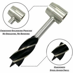 SINCèREETALI Outil De Survie Bushcraft, Foret à Tarière, Tarière à Bois Scotch Eye, Clé à Main, Perceuse à Bois Et Perceuse Manuelle Multi-outils Pour Camping, Survivant, Randonneurs, Bushcraft Et Randonnée En Plein Air. -Tarière motorisée Soldes 63818272 3