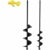 SINCèREETALI Jardin Tarière 8x45cm Et 4x42cm 2 Pièces, Forets De Jardin En Spirale, Outil De Plantation Pratique Pour Faire Rapidement Trou Et Planter Des Fleurs Arbres Arbustes