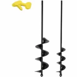 SINCèREETALI Jardin Tarière 8x45cm Et 4x42cm 2 Pièces, Forets De Jardin En Spirale, Outil De Plantation Pratique Pour Faire Rapidement Trou Et Planter Des Fleurs Arbres Arbustes