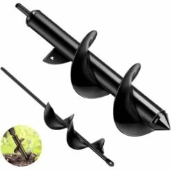 SINCèREETALI 2 Psc Mèche Jardin Tarière Foret Jardin Tarière Jardinage En Spirale Pour Jardinage Plantation Fleurs Bulbes Semis Avec Gants 30x8cm & 22x4cm