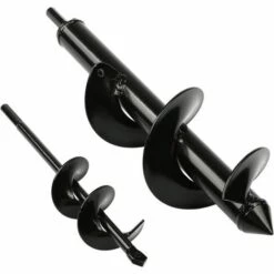 SINCèREETALI 2 Pièces Mèche Jardin Tarière, Outil Creuser Trou Terre Gants Outil De Jardinage Pour Faire Trou Planter Des Arbres, Arbustes, Culture Profonde Fleurs Bulbes Miniatures, Ø 80+ Ø 40 Mm