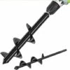 CLEGGFR Mèche Jardin Tarière ? 80 Et ? 40 Mm 2 Pièces, Forets De Jardin En Spirale, Outil De Plantation Pratique Pour Faire Rapidement Trou Et Planter Des Fleurs Arbres Arbustes