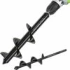 FOZIY Mèche Jardin Tarière 80 Et 40 Mm 2 Pièces, Forets De Jardin En Spirale, Outil De Plantation Pratique Pour Faire Rapidement Trou Et Planter Des Fleurs Arbres Arbustes，Fonepro
