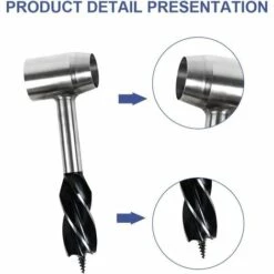 TINOR Perceuse à Main Pour Le Travail Du Bois, Perceuse De Survie Manuel Avec étui En Cuir, Tarière Manuelle Bushcraft Outils, Camping Punch Tool Wood Drill Outdoor Hand Drill Set (Le Noir) -Tarière motorisée Soldes 64031812 3