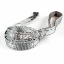 BENOBBY KIDS Laisse De Dressage Réfléchissante Pour Chien, Poignée Rembourrée En Néoprène Et Crochet En Métal, 1.2m X 1.5cm Laisse En Nylon Pour Petits Chiens, Gris