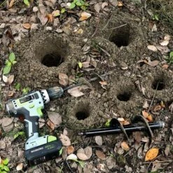 CARILLONSàVENT Mèche Jardin Tarière Ø 80 Et Ø 40 Mm 2 Pièces, Forets De Jardin En Spirale, Outil De Plantation Pratique Pour Faire Rapidement Trou Et Planter Des Fleurs Arbres Arbustes Carivent -Tarière motorisée Soldes 64140310 3