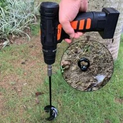 HEGUYEY Ancrage Au Sol, Abris Robustes Pour Tarières De , Ancrage Au Sol Pour Trampoline (4 Pcs) -Tarière motorisée Soldes 64148262 3