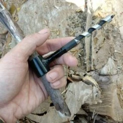 HAZEL Multifonctionnel Scotch Eye Bois Auger Foret (6mm/20mm/25mm/30mm) Pour Bushcraft Camping, Tarière à Main, Survie En Plein Air Outil - 25mm -Tarière motorisée Soldes 64196719 5