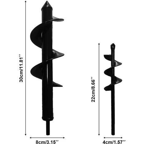 HAZEL 2 Pièces Mèche Jardin Tarière, Outil Creuser Trou Terre Gants Outil De Jardinage Pour Faire Trou Planter Des Arbres, Arbustes, Culture Profonde Fleurs Bulbes Miniatures, ? 80+ ? 40 Mm 2 HAZEL 2 Pièces Mèche Jardin Tarière, Outil Creuser Trou Terre Gants Outil De Jardinage Pour Faire Trou Planter Des Arbres, Arbustes, Culture Profonde Fleurs Bulbes Miniatures, ? 80+ ? 40 Mm – Image 2