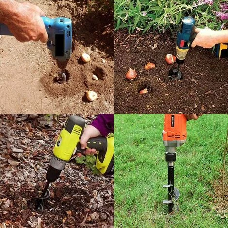 HAZEL 2 Pièces Mèche Jardin Tarière, Outil Creuser Trou Terre Gants Outil De Jardinage Pour Faire Trou Planter Des Arbres, Arbustes, Culture Profonde Fleurs Bulbes Miniatures, ? 80+ ? 40 Mm 5 HAZEL 2 Pièces Mèche Jardin Tarière, Outil Creuser Trou Terre Gants Outil De Jardinage Pour Faire Trou Planter Des Arbres, Arbustes, Culture Profonde Fleurs Bulbes Miniatures, ? 80+ ? 40 Mm – Image 5