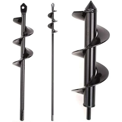 MEZHENG 3Pcs Perceuse à Spirale, Mèche Jardin Tarière, Tarière De Jardinage, Tarière Pour Planter Des Arbres, Arbustes, Foret Hélicoïdal, La Vis Sans Fin De La Plantation 1 MEZHENG 3Pcs Perceuse à Spirale, Mèche Jardin Tarière, Tarière De Jardinage, Tarière Pour Planter Des Arbres, Arbustes, Foret Hélicoïdal, La Vis Sans Fin De La Plantation