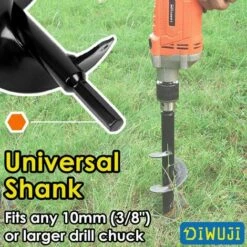 MEZHENG Jardin Foreuse, Tige Hexagonale Acier Inoxydable, Tariere Thermique, Creuser Des Trous Cultiver En Profondeur, Outil De Plantation Pratique Pour Fleur Planter Des Arbres Arbustes (Dia: 8cm L: 30cm) -Tarière motorisée Soldes 64491753 3