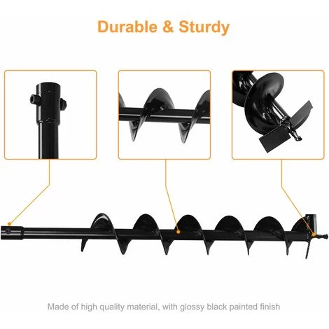 MEZHENG Foret De Jardin En Spirale 80x10cm, Mèche Jardin Tarière, Outil De Creuser Des Trous Cultiver En Profondeur, Pour Fleur Planter Des Arbres Arbustes 3 MEZHENG Foret De Jardin En Spirale 80x10cm, Mèche Jardin Tarière, Outil De Creuser Des Trous Cultiver En Profondeur, Pour Fleur Planter Des Arbres Arbustes – Image 3
