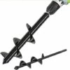 Dontodent Mèche Jardin Tarière Ø 80 Et Ø 40 Mm 2 Pièces, Forets De Jardin En Spirale, Outil De Plantation Pratique Pour Faire Rapidement Trou Et Planter Des Fleurs Arbres Arbustes