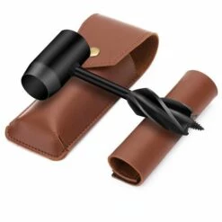 BEARSU Tarière Manuelle Foret à Bois Ensemble De Forets Outil De Survie Clé à Tarière Manuelle Colonne Trou Pelle Sac à Dos Extérieur Équipement De Camping (Noir)