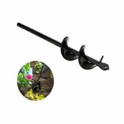 4x22cm Jardin Auger Foret Jardin Post Hole Digger Avec Non-Slip Hex Entraînement Usine Fleur Ampoule Spirale Bedding Mèche Cultivateur Du Sol à La Main Mèche Pour Tarière S'arêern -Tarière motorisée Soldes 65364377 3