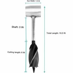 FLYME Perceuse à Tarière à Main, Clé à Tarière Manuelle Pour Et Camping, Foret à Bois Scotch Eye De 1 Pouce, Marron -Tarière motorisée Soldes 65487940 4