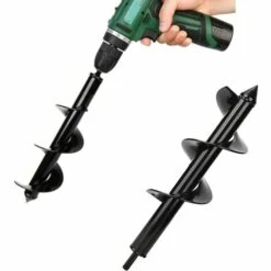 OSQI Tarière 8 X 30 Cm Pour Perceuse, Perceuse à Tarière De Jardin, Forets De Jardin En Spirale, Outil De Plantation Pour Faire Rapidement Des Trous Et Planter Des Fleurs, Des Arbres, Des Arbustes -Tarière motorisée Soldes 65500619 4