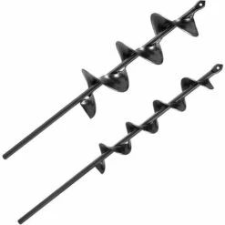 OSQI Forets à Tarière Pour La Plantation De Forets à Tarière De Jardin Forets à Tarière Pour Plantes De Jardin Pour Perceuse Hexagonale 3/8" 2 En 1 (45CM) -Tarière motorisée Soldes 65500923 5