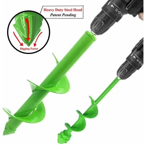 MèREÉTERNEL Jardin Foreuse, Tarière De Jardin Avec Tête En Spirale Robuste, Tige Hexagonale Acier Inoxydable, 30cm X 8cm Et 22cm X 4cm, Outil De Plantation Pratique Pour Fleur Planter Des Arbres Arbustes Ternel 4 MèREÉTERNEL Jardin Foreuse, Tarière De Jardin Avec Tête En Spirale Robuste, Tige Hexagonale Acier Inoxydable, 30cm X 8cm Et 22cm X 4cm, Outil De Plantation Pratique Pour Fleur Planter Des Arbres Arbustes Ternel – Image 4