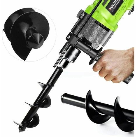 MERéTéET Mèche Jardin Tarière, Foret De Jardin En Spirale, Tarière De Jardinage Pour Perceuse électrique, Tige Hexagonale, Perceuse à Spirale, Outil De Jardinage Pour Planter Semis Et Bulbes- 8 * 30cm 3 MERéTéET Mèche Jardin Tarière, Foret De Jardin En Spirale, Tarière De Jardinage Pour Perceuse électrique, Tige Hexagonale, Perceuse à Spirale, Outil De Jardinage Pour Planter Semis Et Bulbes- 8 * 30cm – Image 3