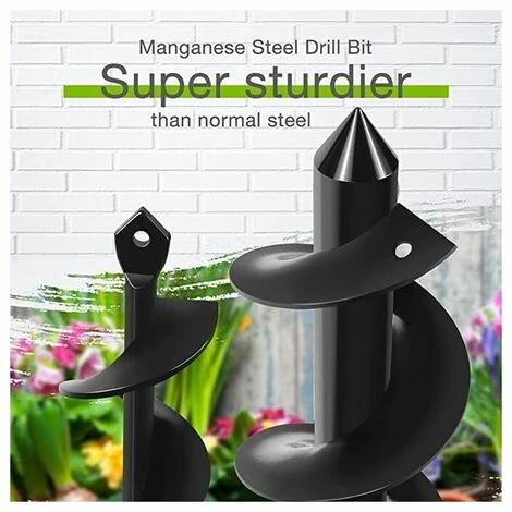 KAEJYIUT Mèche Jardin Tarière 2 Pièces, Forets De Jardin En Spirale, Outil De Plantation Pratique Pour Faire Rapidement Trou Et Planter Des Fleurs Arbres Arbustes 4 KAEJYIUT Mèche Jardin Tarière 2 Pièces, Forets De Jardin En Spirale, Outil De Plantation Pratique Pour Faire Rapidement Trou Et Planter Des Fleurs Arbres Arbustes – Image 4