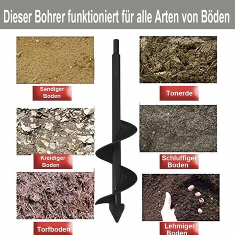 KAEJYIUT Deux Packs 4X22Cm Et 8X30Cm Tarière De Jardin à Tête Triangulaire Solide Noire Perceuse De Jardin Punta Del Trapano Della Coclea Coclea Da Giardino Coclea Da Giardino Coclea Esagonale 4 KAEJYIUT Deux Packs 4X22Cm Et 8X30Cm Tarière De Jardin à Tête Triangulaire Solide Noire Perceuse De Jardin Punta Del Trapano Della Coclea Coclea Da Giardino Coclea Da Giardino Coclea Esagonale – Image 4