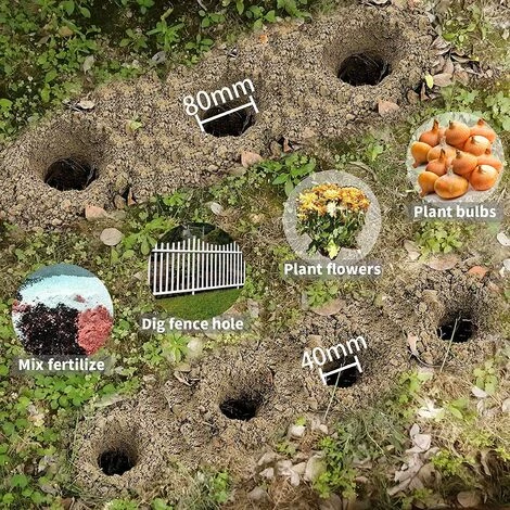 OSQI 2Pcs Perceuse De Jardin Perceuse De Jardin Hélicoïdale, Perceuse, Perceuse à Plantes, Perceuse De Jardin, Tournevis Sans Fil Perceuse à Plantes (22x4+30x8cm) 5 OSQI 2Pcs Perceuse De Jardin Perceuse De Jardin Hélicoïdale, Perceuse, Perceuse à Plantes, Perceuse De Jardin, Tournevis Sans Fil Perceuse à Plantes (22x4+30x8cm) – Image 5