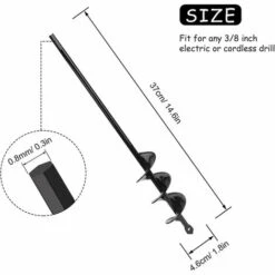 BAICCCF Foret à Métaux Pour Perceuse Mèche De Tarière De Jardin, Perceuse En Spirale, Outil De Plantation Pratique, Creuser Des Trous Pour Cultiver En Profondeur, Perceuse Hexagonale Pour Arbre à Fleurs (46370 Mm 8 BAICCCF Foret à Métaux Pour Perceuse Mèche De Tarière De Jardin, Perceuse En Spirale, Outil De Plantation Pratique, Creuser Des Trous Pour Cultiver En Profondeur, Perceuse Hexagonale Pour Arbre à Fleurs (46370 Mm -Tarière motorisée Soldes 66016324 4