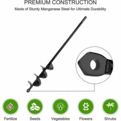 BAICCCF Foret à Métaux Pour Perceuse Mèche De Tarière De Jardin, Perceuse En Spirale, Outil De Plantation Pratique, Creuser Des Trous Pour Cultiver En Profondeur, Perceuse Hexagonale Pour Arbre à Fleurs (46370 Mm 9 BAICCCF Foret à Métaux Pour Perceuse Mèche De Tarière De Jardin, Perceuse En Spirale, Outil De Plantation Pratique, Creuser Des Trous Pour Cultiver En Profondeur, Perceuse Hexagonale Pour Arbre à Fleurs (46370 Mm -Tarière motorisée Soldes 66016324 5