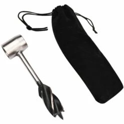 LIFCAUSAL Outil De Survie 4-Edge Manuel Auger Settler Clé Bushcraft Scotch Eye Perceuse à Main Pour Le Travail Du Bois Camping Fendage Du Bois De Chauffage