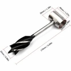 LIFCAUSAL Outil De Survie 4-Edge Manuel Auger Settler Clé Bushcraft Scotch Eye Perceuse à Main Pour Le Travail Du Bois Camping Fendage Du Bois De Chauffage -Tarière motorisée Soldes 66163553 5